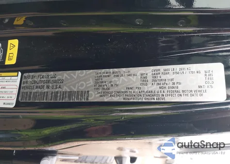 2021 Jeep Gladiator Overland 4X4 from USA, damaged, VIN 1C6HJTFG4ML546222